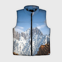 Женский жилет Minecraft Mountains Video game, цвет: 3D-черный
