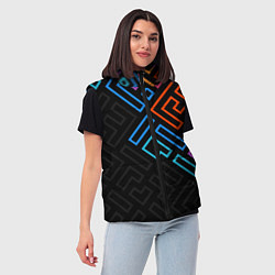 Женский жилет НЕОНОВЫЕ ФИГУРЫ НЕОН, цвет: 3D-светло-серый — фото 2