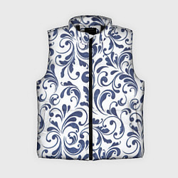 Женский жилет Гжелевый рисунок, цвет: 3D-черный
