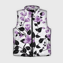 Женский жилет Распустившиеся фиолетовые цветы