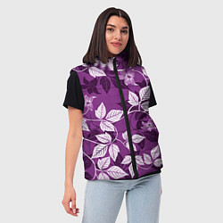Женский жилет Фиолетовый вьюнок, цвет: 3D-красный — фото 2