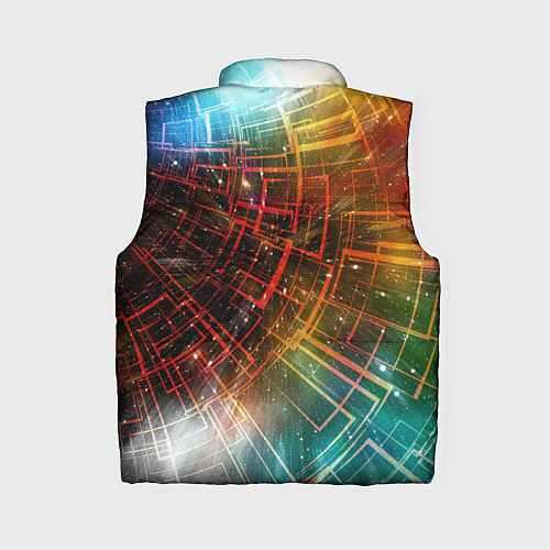 Женский жилет Portal - Neon Space - туннель из энергетических па / 3D-Красный – фото 2