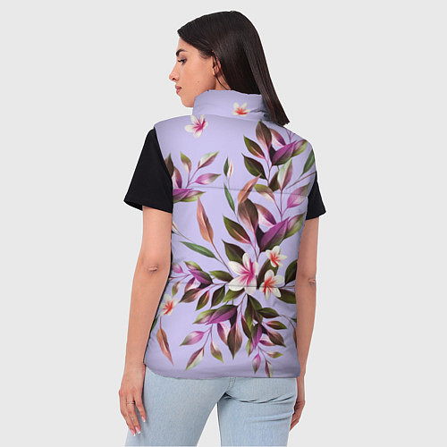 Женский жилет Цветы Вересковый Сад / 3D-Светло-серый – фото 4