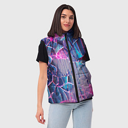 Женский жилет Осколки стекла, цвет: 3D-черный — фото 2