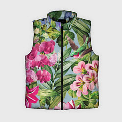 Женский жилет Цветы Эдема, цвет: 3D-черный