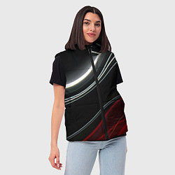 Женский жилет Спорт - линии, цвет: 3D-черный — фото 2