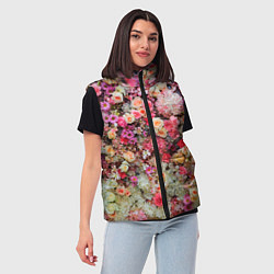 Женский жилет MILLION MULTICOLORED FLOWERS, цвет: 3D-красный — фото 2