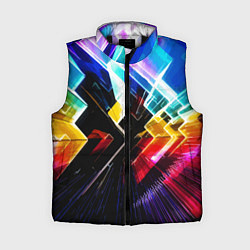Женский жилет Неоновая молния Абстракция Neon Lightning Abstract