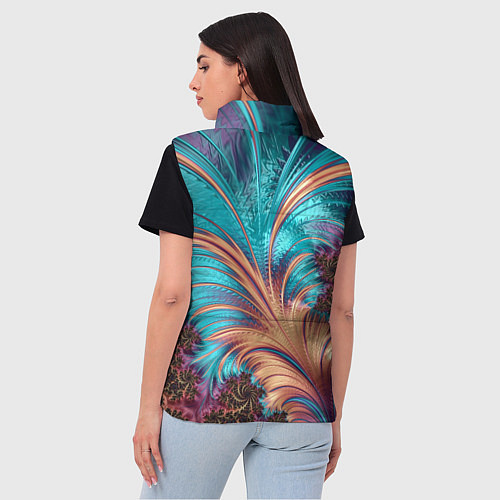 Женский жилет Floral composition Цветочная композиция / 3D-Светло-серый – фото 4