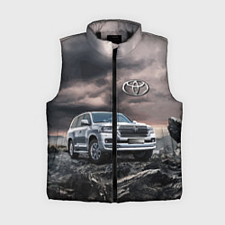 Женский жилет Toyota Land Cruiser 200 среди скал, цвет: 3D-черный
