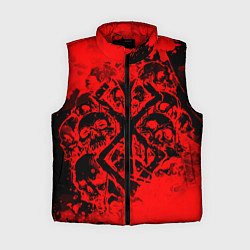 Женский жилет КЛЕЙМО ЖЕРВЫ И ЧЕРЕПА БЕРСЕРК, цвет: 3D-красный