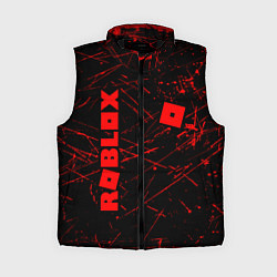 Женский жилет ROBLOX красный логотип, цвет: 3D-черный
