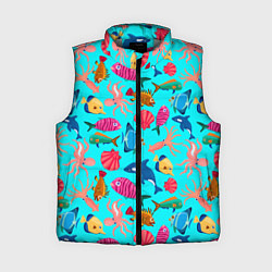 Женский жилет THE UNDERWATER WORLD OF THE OCEAN, цвет: 3D-светло-серый