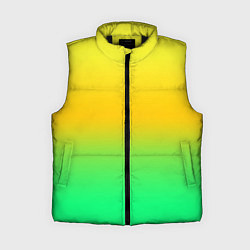 Женский жилет Неоновый градиентный желто-зеленый фон