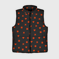 Женский жилет Love Death and Robots red pattern