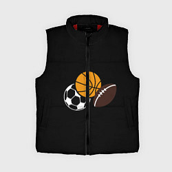 Женский жилет Спортивные мячи, цвет: 3D-красный