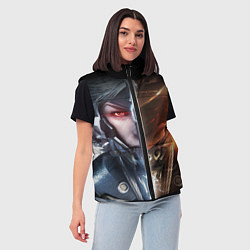 Женский жилет METAL GEAR RISING САМУРАЙ, цвет: 3D-светло-серый — фото 2