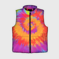 Женский жилет Тай дай в радуге, цвет: 3D-черный