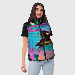 Женский жилет Multicolored vanguard glitch, цвет: 3D-светло-серый — фото 2