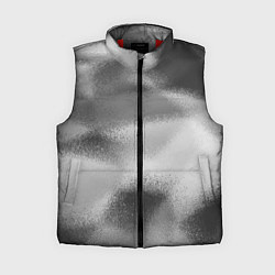 Женский жилет В серых тонах абстрактный узор gray abstract patte, цвет: 3D-красный