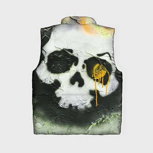 Женский жилет Череп на поверхности в красках - Жёлтый / 3D-Красный – фото 2