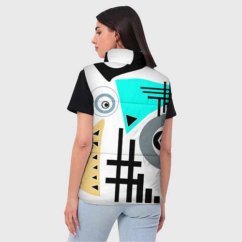 Женский жилет Абстрактный современный дизайн / 3D-Светло-серый – фото 4