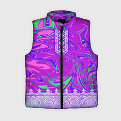 Женский жилет Славянская рубаха с разводами, цвет: 3D-светло-серый