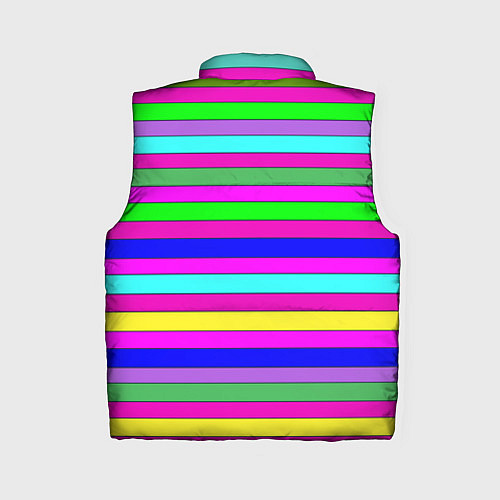 Женский жилет Multicolored neon bright stripes / 3D-Красный – фото 2