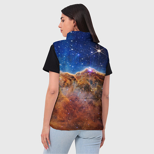 Женский жилет Туманность Киля фото НАСА / 3D-Светло-серый – фото 4