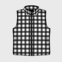Женский жилет Black and white trendy checkered pattern, цвет: 3D-черный