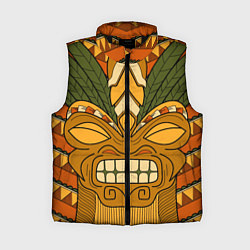 Женский жилет Polynesian tiki ANGRY, цвет: 3D-черный