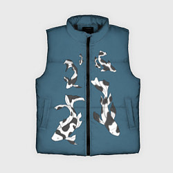 Женский жилет Рыбки Кои с двух сторон, цвет: 3D-черный