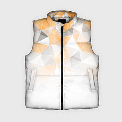Женский жилет Однотонный белый и желто-серый геометрический