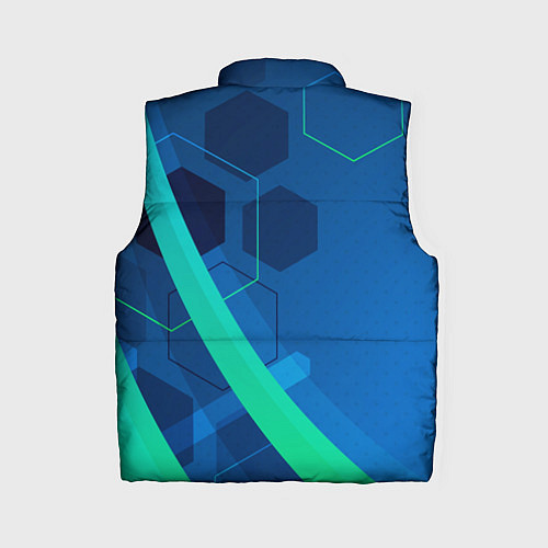 Женский жилет Ливерпуль Синяя абстракция / 3D-Красный – фото 2