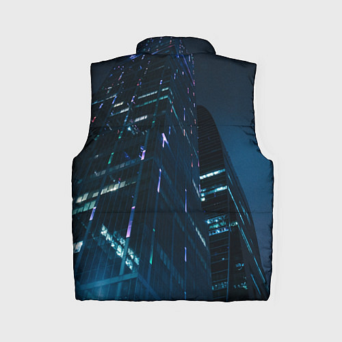 Женский жилет Неоновые ночные вышки в городе / 3D-Красный – фото 2