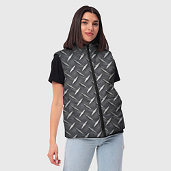 Женский жилет Рифлёная металлическая поверхность, цвет: 3D-красный — фото 2