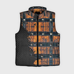 Женский жилет Металлическая клепаная обшивка