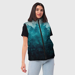 Женский жилет Темный хвойный лес, цвет: 3D-светло-серый — фото 2