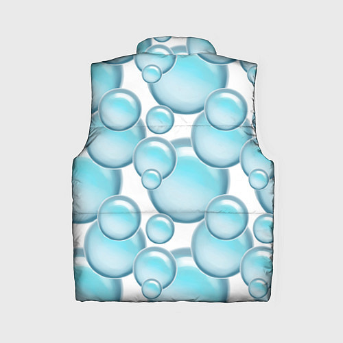 Женский жилет Стеклянные голубые шарики марблс / 3D-Светло-серый – фото 2