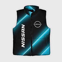 Женский жилет Nissan неоновые лампы, цвет: 3D-черный