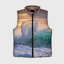 Женский жилет Штормовая волна, накатывающая на берег