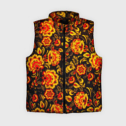 Женский жилет Хохлома роспись, цвет: 3D-красный