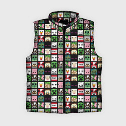 Женский жилет Minecraft: characters, цвет: 3D-черный