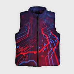 Женский жилет Неоновая электро плата, цвет: 3D-черный