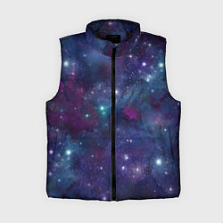 Женский жилет Бесконечность звездного неба, цвет: 3D-черный