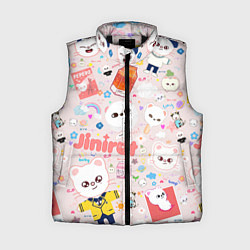 Женский жилет Skzoo Jinniret pattern cartoon avatar, цвет: 3D-черный