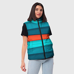 Женский жилет Геометрические непараллельные пластины, цвет: 3D-черный — фото 2
