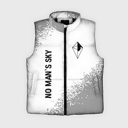 Женский жилет No Mans Sky glitch на светлом фоне: надпись, симво, цвет: 3D-черный