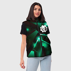 Женский жилет Gears of War разлом плит, цвет: 3D-черный — фото 2