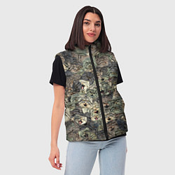 Женский жилет Мануловый камуфляж, цвет: 3D-светло-серый — фото 2